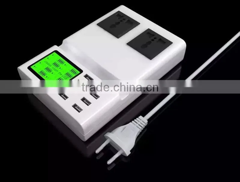 8 ports extension socket usb power strip sockets with LED light