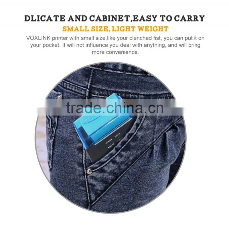 Voxlink portable barcode printer 58mm thermal receipt printer bluetooth for android system