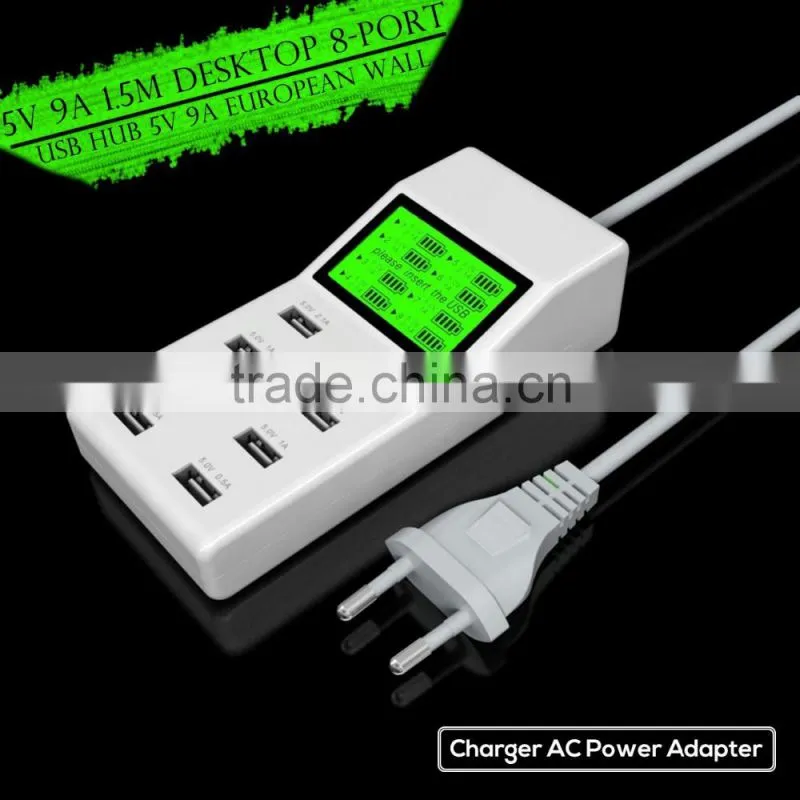 Multi-Functional Smart Digital Power Charger With 6 Ports For IPhone 6s IPad Air Mini Samsung Smartphone Tablet Laptop