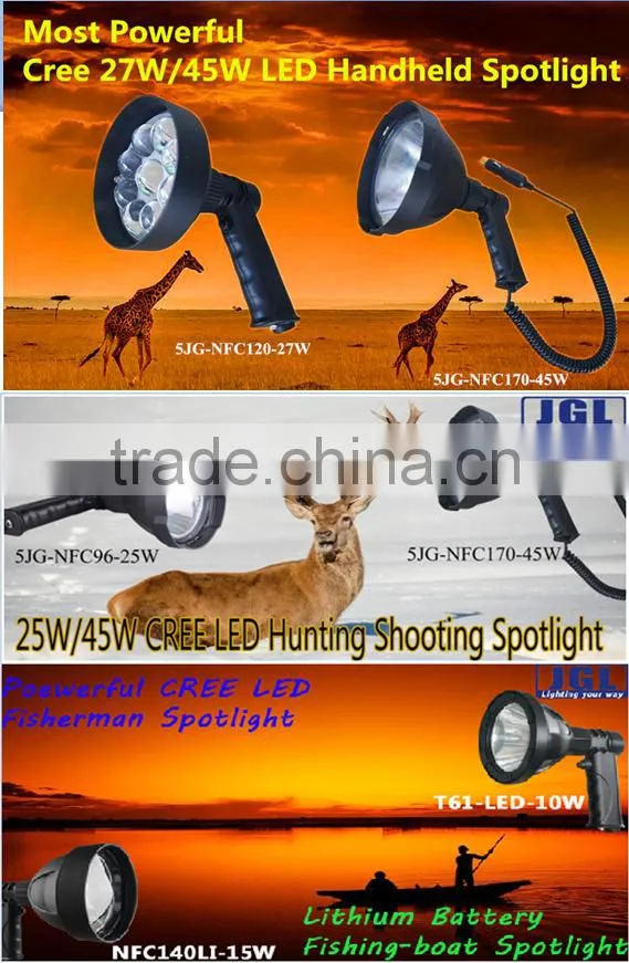 New arrival !!railway battery handheld spotlight 35W HID hand held search light
