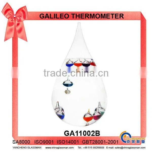 Galileo Thermometer With Wooden Frame YG736