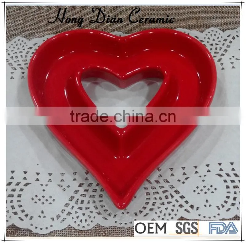ceramic porcelain,Ceramic Material and Porcelain Ceramic Type heart shape dinner plates for weddings