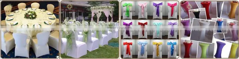 wedding decoration pure white chiffon chaivari curly willow ruffle chair sash