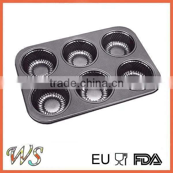 6 Cups Sock Shape Carbon Steel Shaped Baking Pan