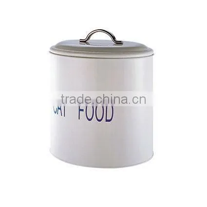 High Quality Hot sale pet storage box tin with handle