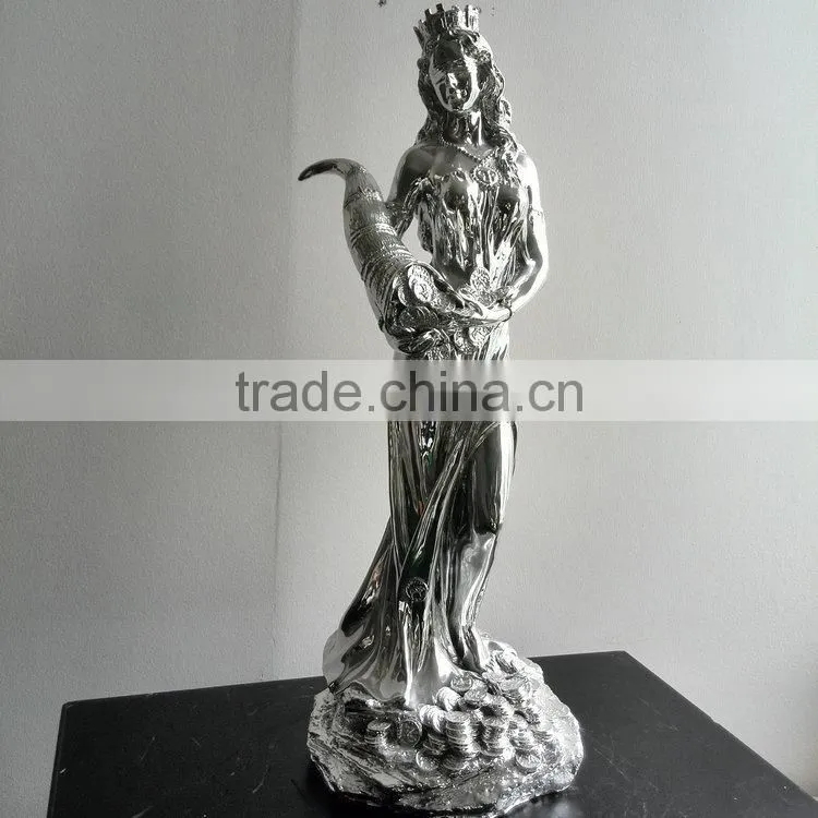 FRP pretty girl statue