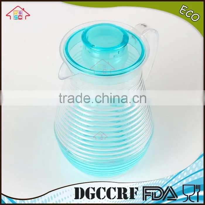 NBRSC set of 5 piece plastic ps cold water kettle spiral drinking water jug tea pot water jug with cups