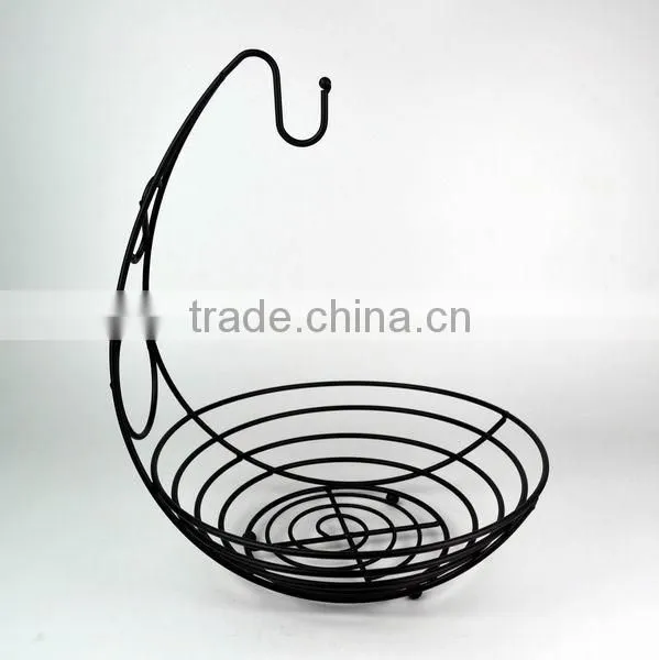 Fancy modern design home kitchen accessories metal wire fruit basket