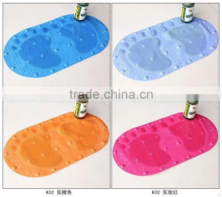 Top quality five strips top grade anti-slip pvc hotel bath mat