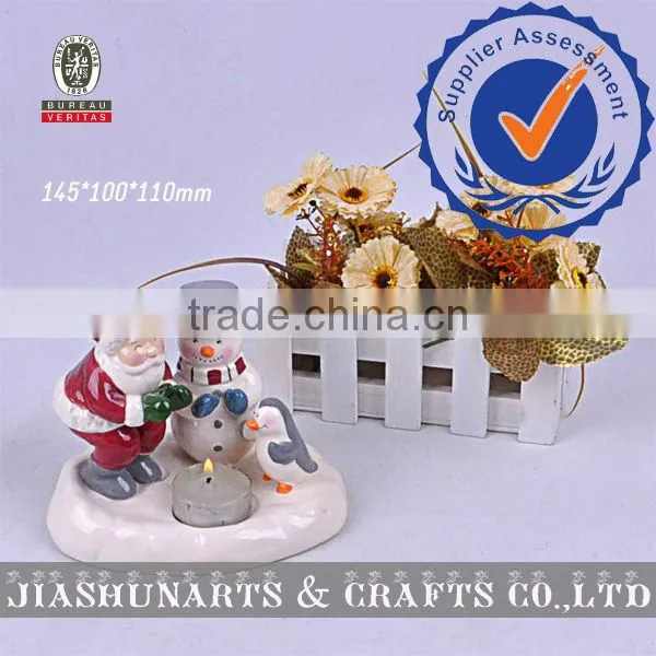 Ceramic Xmas Decoration Candlesticks Ornaments