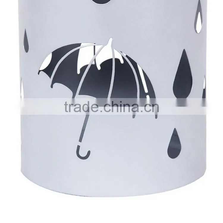 European style sliver color home hotel decorative wrought iron umbrella stand