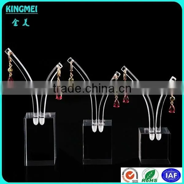 Good quality promotional L shape acrylic earring display stand