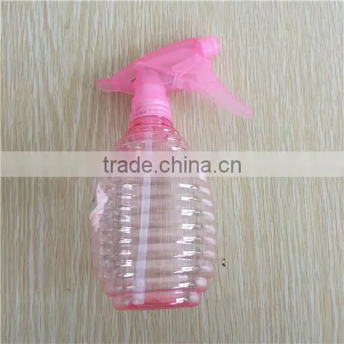 transparent plastic color garden spray bottle with trigger