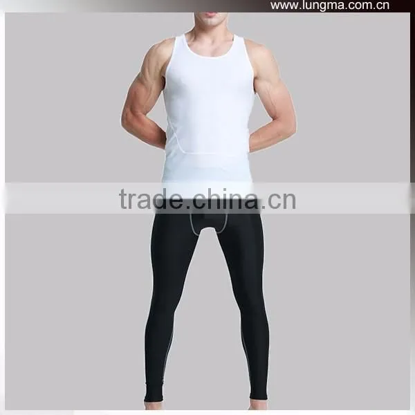 White and Black Blank Compression Shirt Tops and Bottom Pants Tights For Fitness Running
