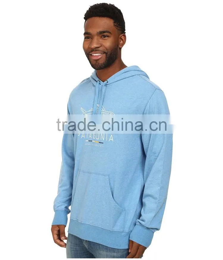 Mens blue lightweight light up fitness hoodie