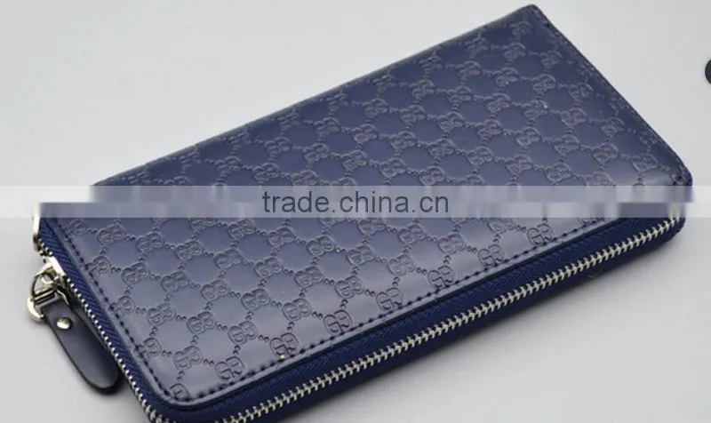 hot selling new fashion man trending clutch wallet with zip coin pocket