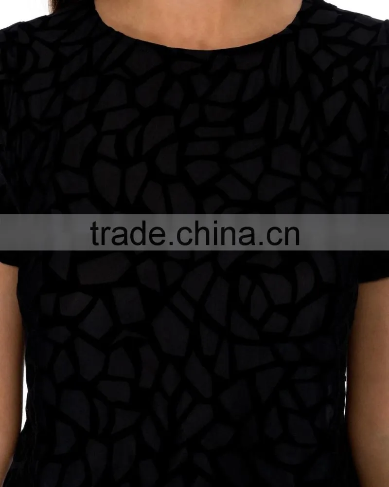 All black Abstract Tee