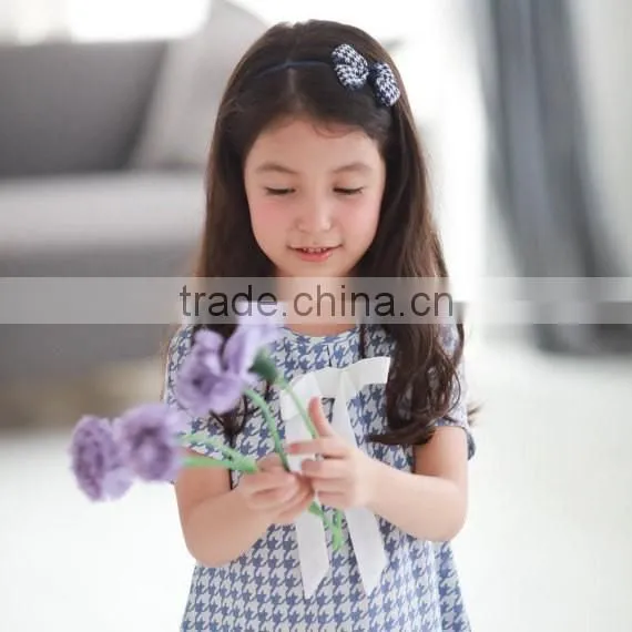 Houndstooth Mother Daughter Matching Dress Elegant Dress Cotton Frocks Designs