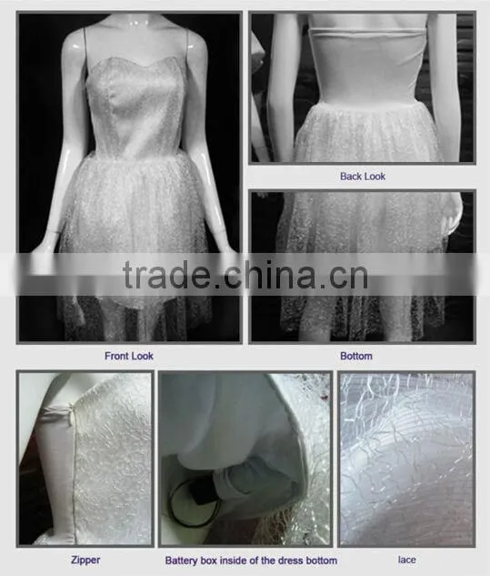 Glowing Beautiful led night luminous hot girl sexy club dress