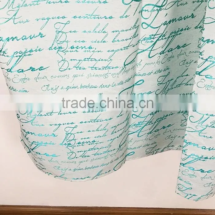 Custom British Letter Jacquard Hookless Shower Curtain for Hotel,Bath room