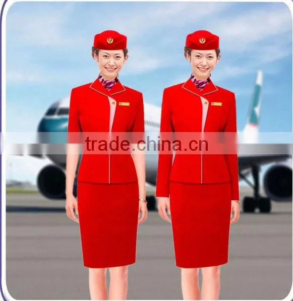 fashion airline stewardess uniform for women/men