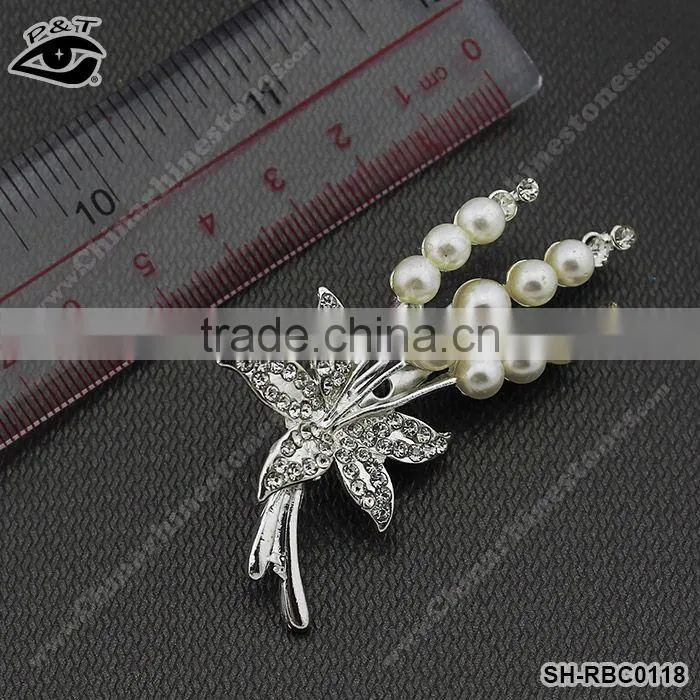 Pearl Brooch Rhinestone Brooch pins for wedding