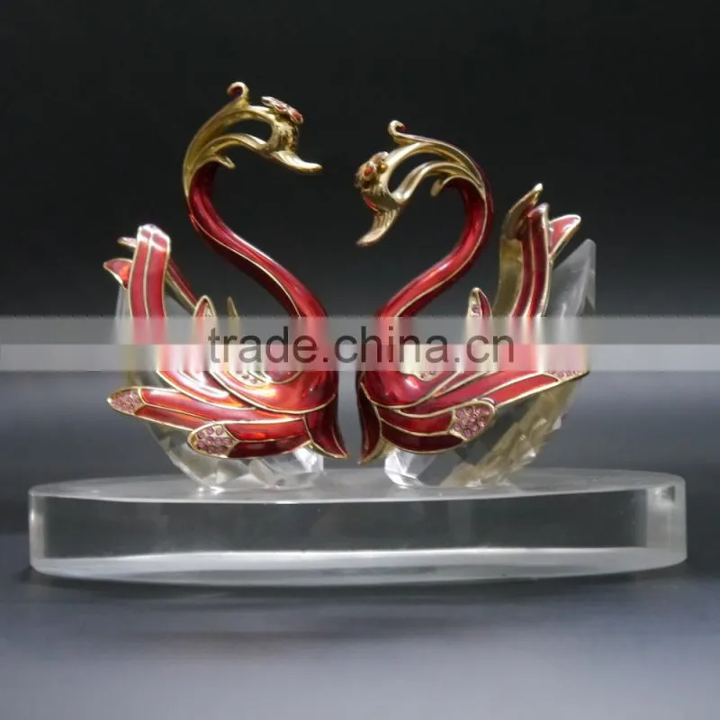 Fashion Crystal Couple Swan For Wedding Decoration & Gifts