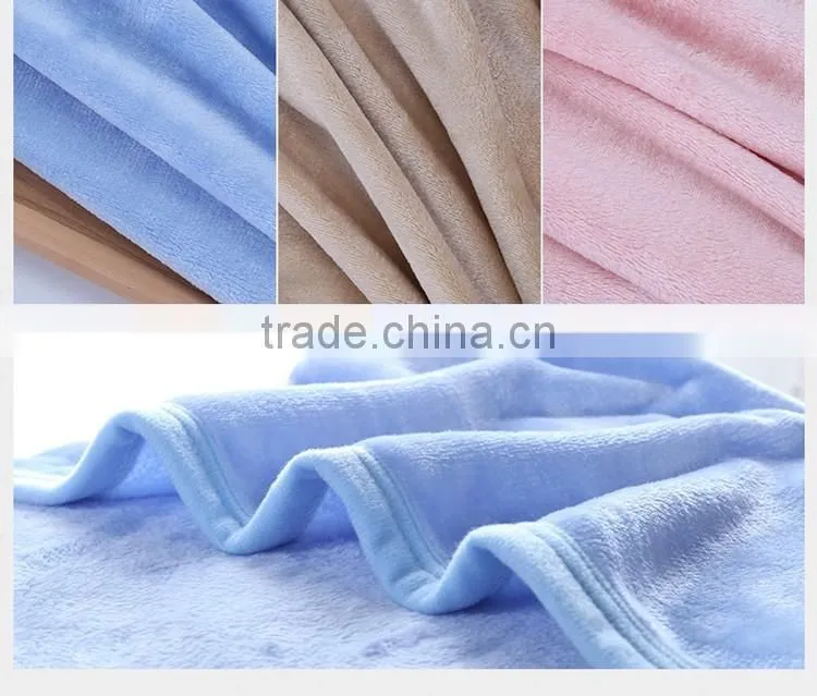 New design blanket thick fleece travel with trim