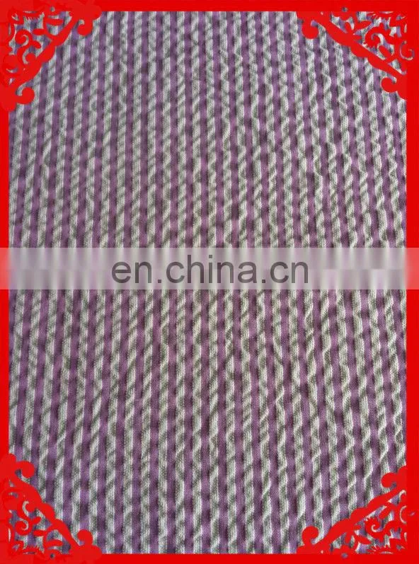 2014 fashion latest new Italy design pattern stripe cotton cvc t/c seersucker stripe fabrics for shirt