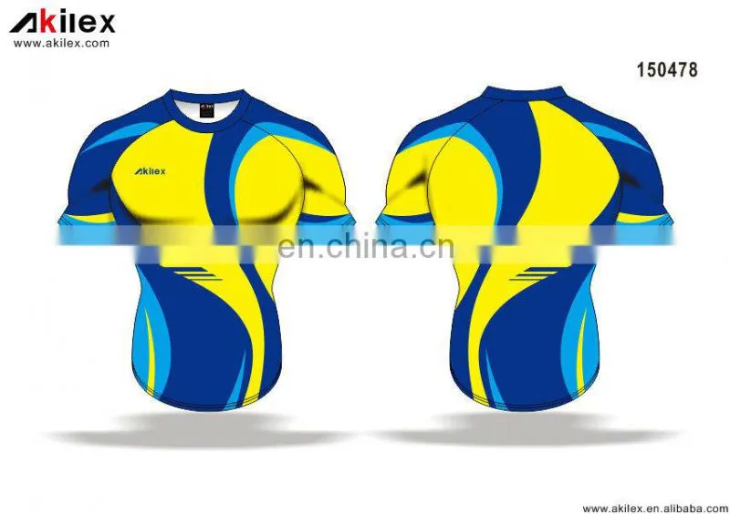 2016 trendy custom rugby jersey with sublimation