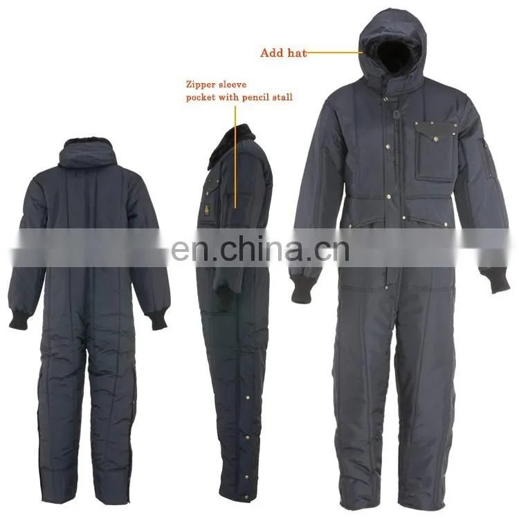 OEM Men's winter safety work coveralls for freezer wear