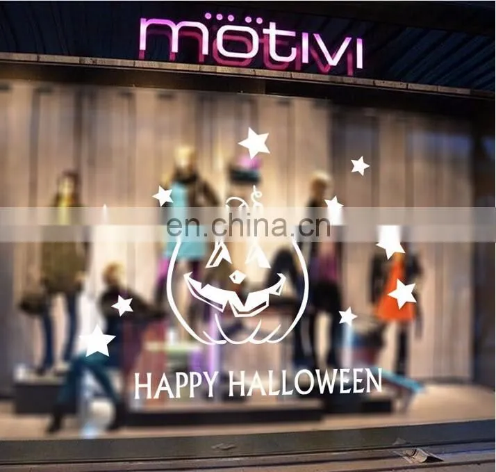 Pumpkin Halloween Theme Evil Window/Wall Sticker Halloween Decoration Home Decoration