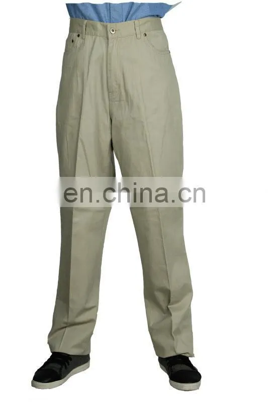mens 100% cotton twill long Casual and comfortable trousers