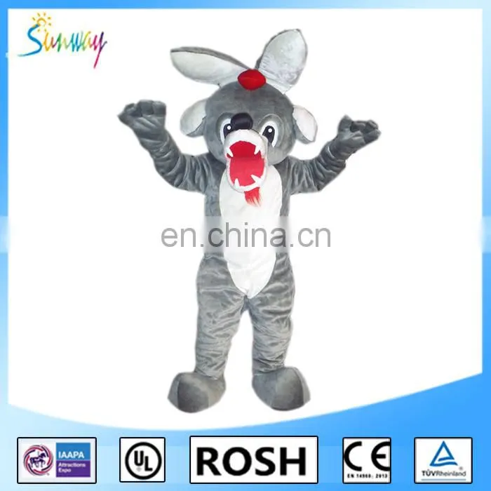 OEM design cute inflatable timber wolf fur costume for advertising
