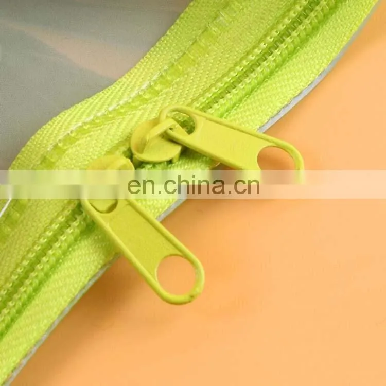 Hot sale cute coloring printing pvc zipper bag for pencil/pen packing PVC plastic bag with zipper