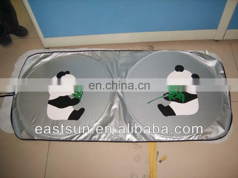 silver polyester foldable Car front sunshade