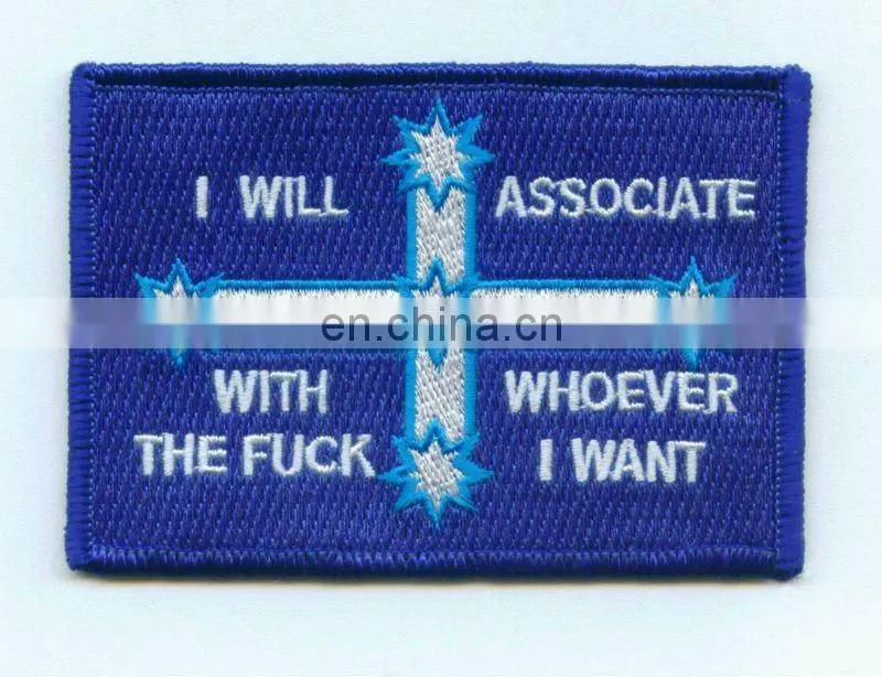 Customized embroidered country flag patch,custom iron on embroidered patches