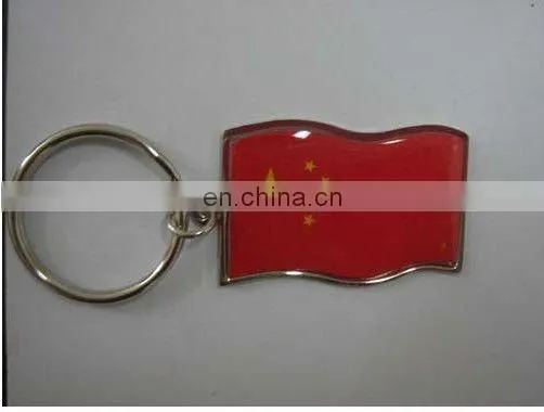 Factory supply custom shaped metal keyring