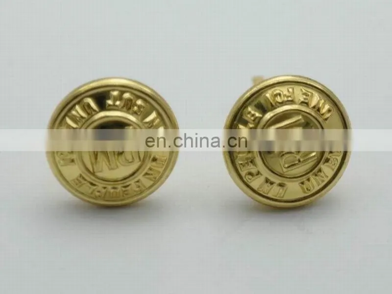 High quality large gold plated button