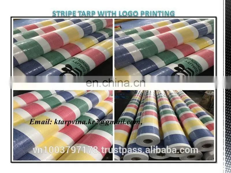 Blue/ White/ Blue Stripe Tarpaulin, Korea Quality, High quality, Malaysia, Singapore
