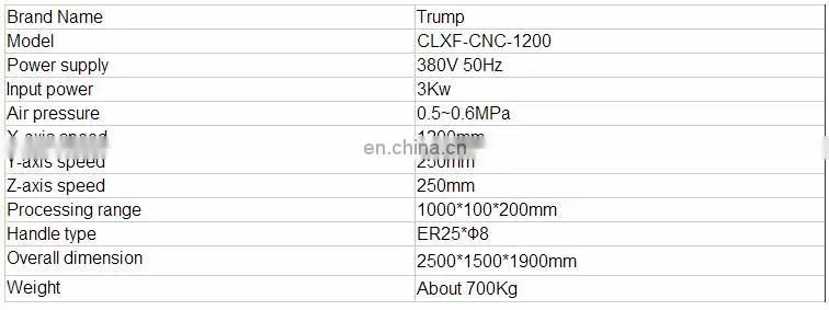 Manufacturing factory provide China CNC aluminum pvc profile CNC milling machine