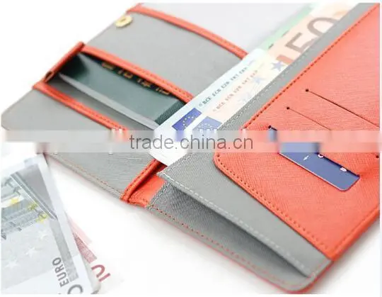 Passport Case, Travel Wallet Blocking Passport Cover Compact Case Holder Wallet,Prevent Degaussing,Classic Long