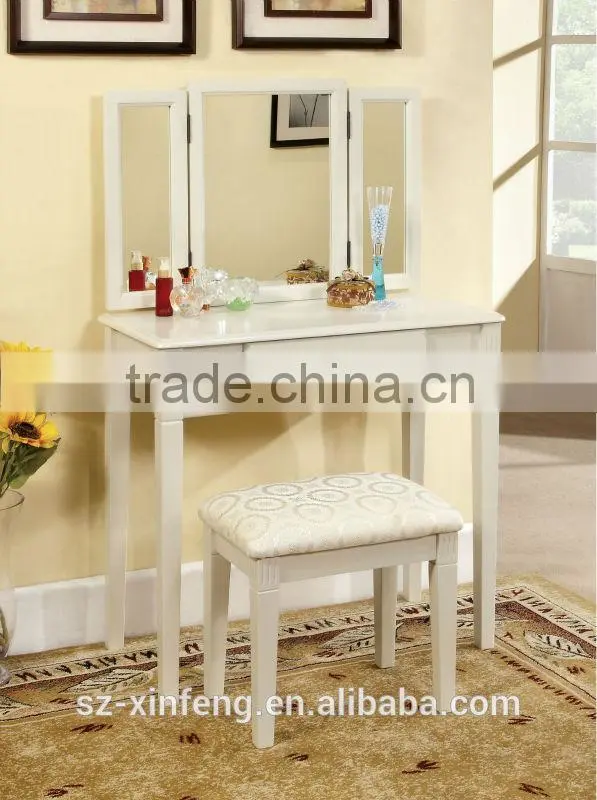 Dressing table & stool with mirror