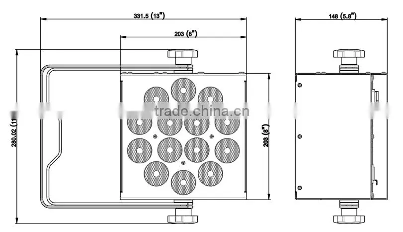 14pcs 15w six in one led par light with low noise fan cooling