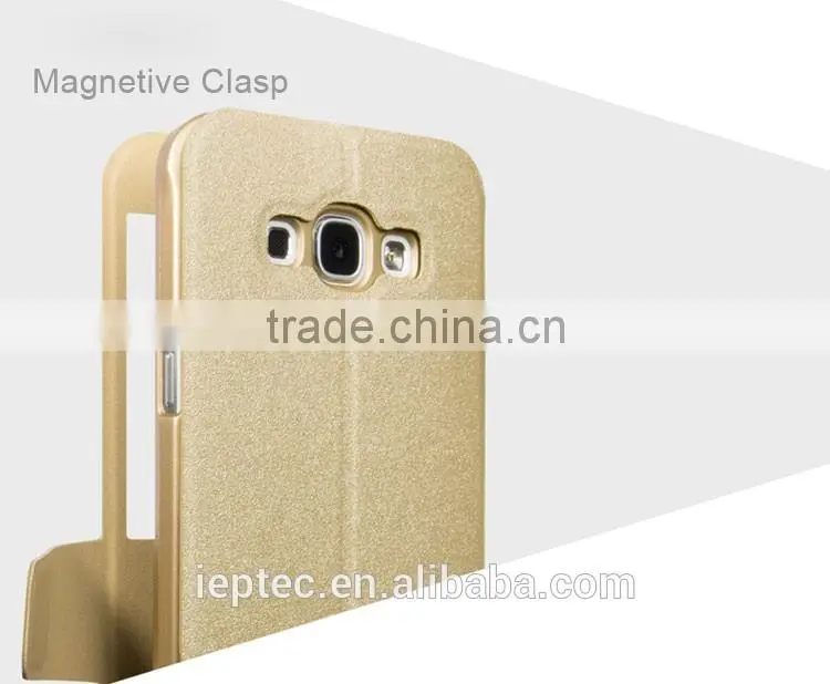 MOFi Open Window Flip Leather Cases for Samsung Galaxy A8,A8000,SM-A800F,with Slide to Answer the Phone Function