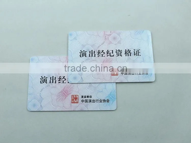 Pvc Card Factory,Transparency Pvc Card for job card