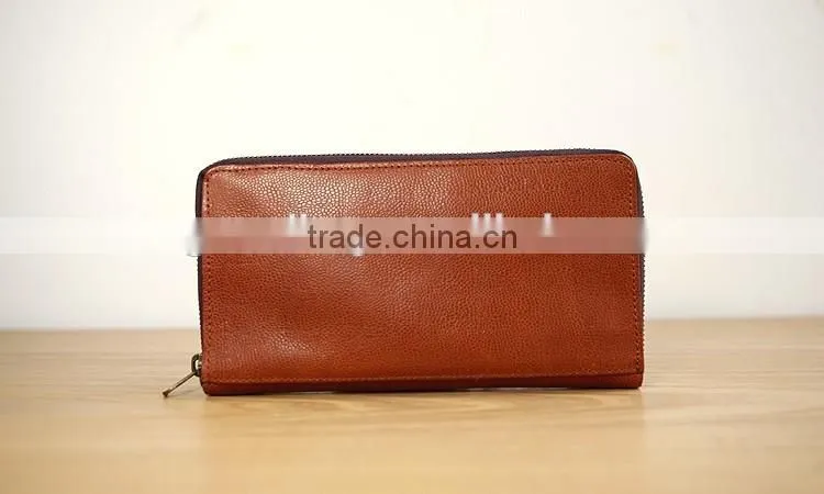 vintage style cowhide leather cell phone case wallet men clutch wallet with phone holder