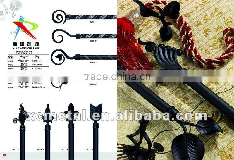 wrought iron curtain rod ,Curtain finial