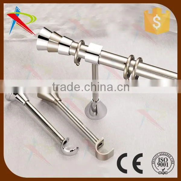 Polished chrome stainless steel shower curtain rod set for sale
