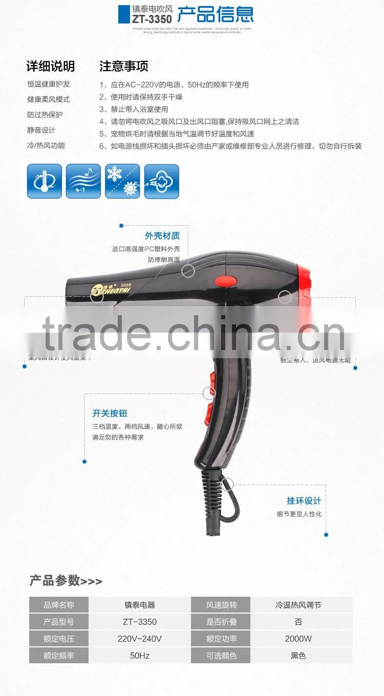 OEM ODM Brand Hair Dryer Promotion Concentrator Spray Hairdrier
